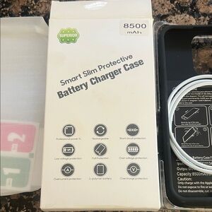 Smart Slim Protective Battery Charger Case - Black for 12 Pro